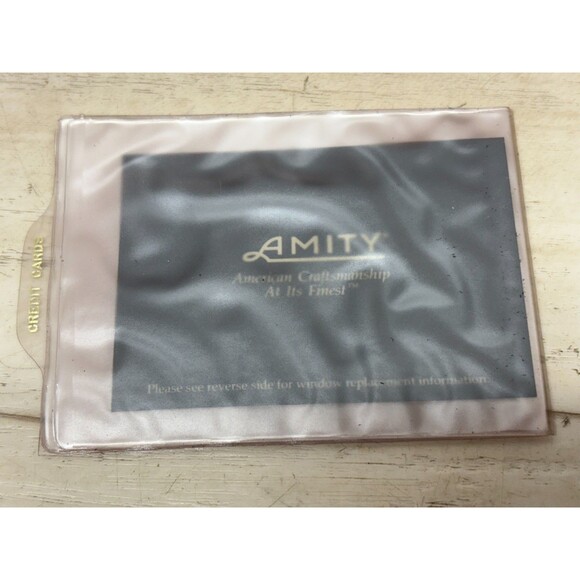 Vtg Amity Black Leather Billfold Cowhide Mens Wallet New In Box - Picture 12 of 16
